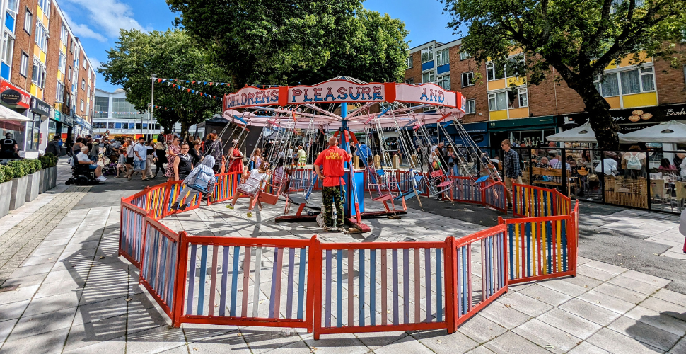 A Merry Go Round at West End Carnival in Plymouth